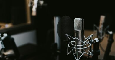Studio microphone with a pop filter