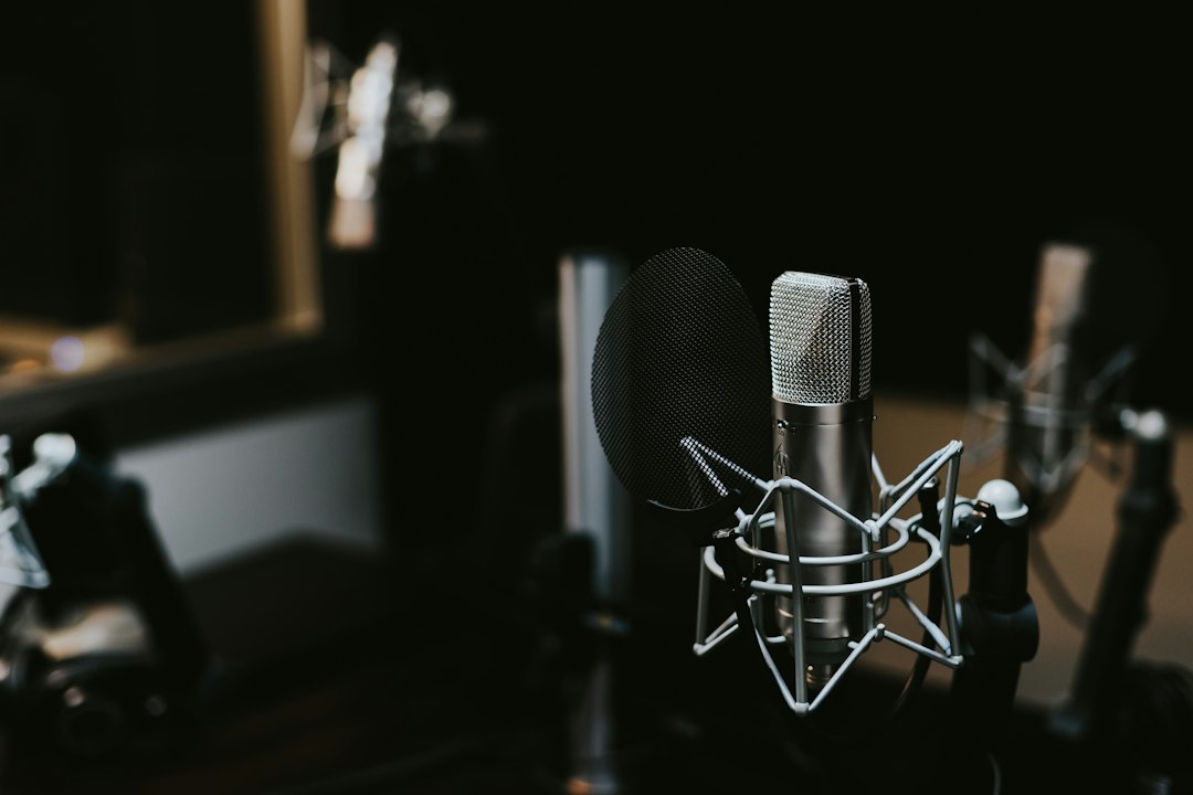 Studio microphone with a pop filter