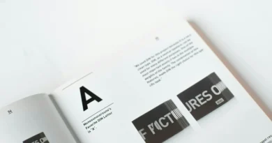 An open design publication showing typography and page layouts