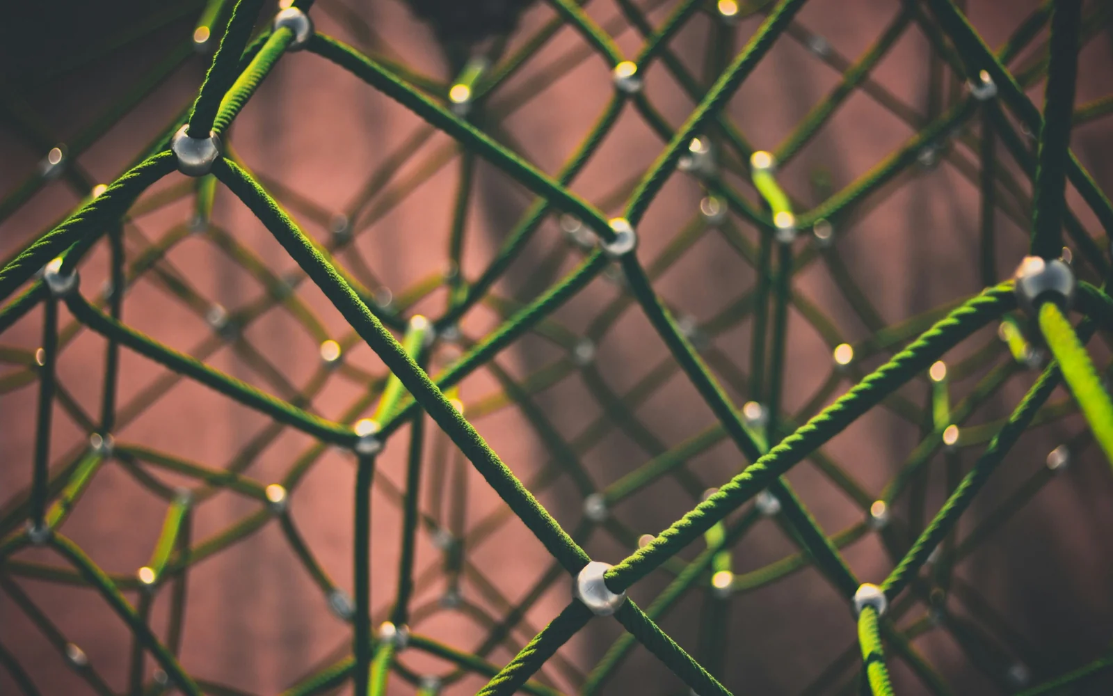 Green connections joining a dark geometric network